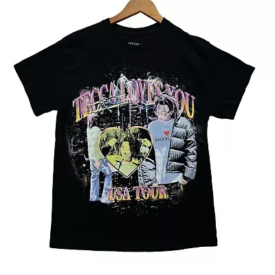 Buy Lil Tecca Mens Tecca Loves You Tour Hip Hop Rap Black Merch T-Shirt Men's M • 33.10£