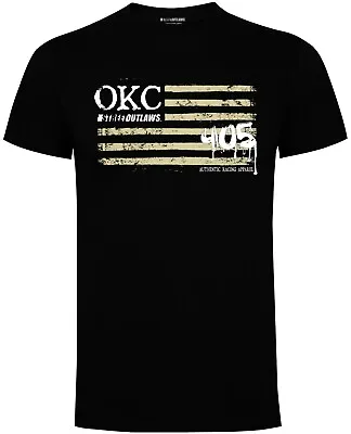Buy Official Street Outlaws  OKC Flag  T-Shirt - Farmtruck, Big Chief, Murder Nova • 11.95£