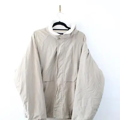 Buy Vintage Mens Nautica NS.83 Retro Fleece Lined Full Zip Winter Jacket Beige XL • 29.99£