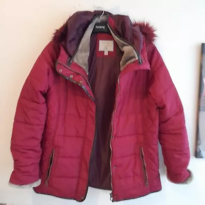 Buy Lovely Warm Burgundy Regatta Jacket With Hood. Sz 18 • 8.50£