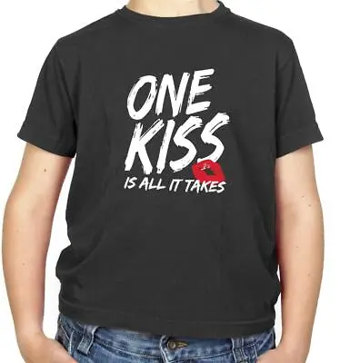Buy One Kiss Is It All It Takes Kids T-Shirt - Music - Lyrics - Pop Song • 11.95£