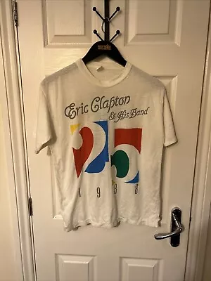 Buy Vintage 80’s 1988 T-Shirt Eric Clapton & His Band Official Tour Read Description • 25£