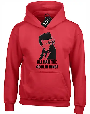 Buy All Hail The Goblin King Hoody Hoodie Retro Labyrinth Classic Cult Jareth  • 16.99£