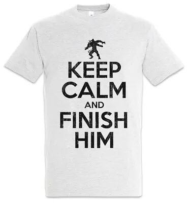 Buy Keep Calm And Finish Him T-Shirt Mortal Fun Raiden Kombat Martial Gamer Arts • 21.59£