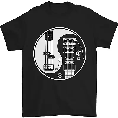 Buy Guitar Ying Yang Guitarist Electric Bass Mens T-Shirt 100% Cotton • 7.99£