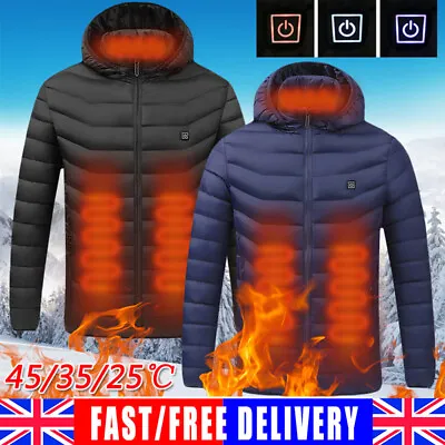 Buy UK Unisex Electric Coat Heated Cloth Jacket USB Warm Up Heating Pad Body Warmer • 9.99£