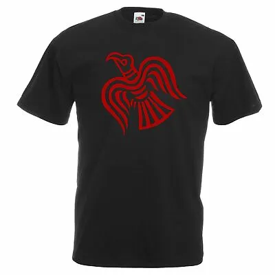 Buy Unisex Black Ragnar Lodbruk Raven Banner Viking Raiders T-Shirt • 10.88£