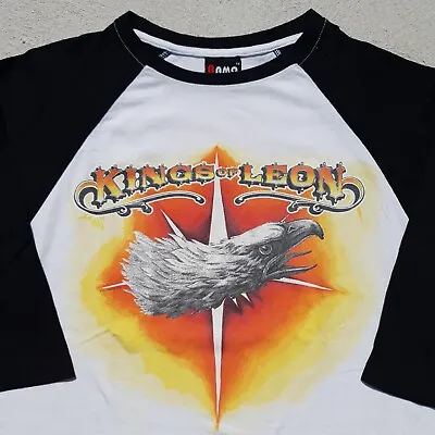 Buy Kings Of Leon Tour Shirt Mens M White Music Band Artist 2011 Baseball Raglan Tee • 25.11£