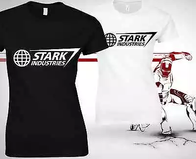 Buy Stark Industries Ladies T Shirt Cool Fashion Comic DC Film Iron Big Bang Theory  • 7.99£