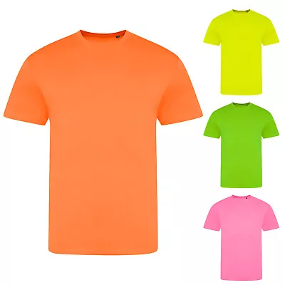 Buy AWDis Just T's Unisex Plain Electric Neon Triblend Short Sleeved T-Shirt Tee Top • 15.75£
