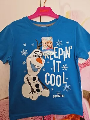 Buy New Nice Frozen Olaf Girl Boy Top T-shirt Blouse  5/6 Yrs 6 Yrs  • 4.50£