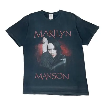 Buy Vintage Marilyn Manson World Tour 2007 T-Shirt Thrashed Faded Size Medium M • 19.99£
