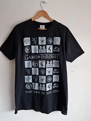 Buy Gildan T-Shirt Mens Large Black Short Sleeve Cotton Game Of Thrones Graphic HBO • 9.70£