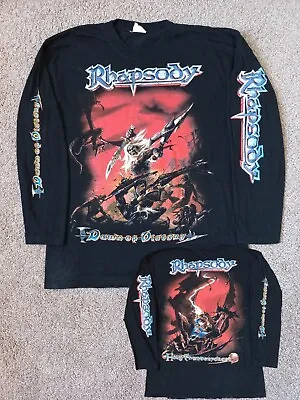 Buy Vintage Rhapsody Of Fire T-Shirt - Size M - Heavy Power Metal - Gamma Ray Edguy • 29.99£