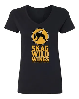 Buy Borderlands Skag Shirt Hunter Buffalo Wild Wings Womens Vneck T-Shirt • 25.08£
