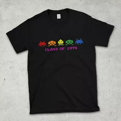 Buy 8BIT SPACE INVADERS Class Of 1978 T SHIRT - Vintage Retro 80s Video Games Arcade • 12.99£