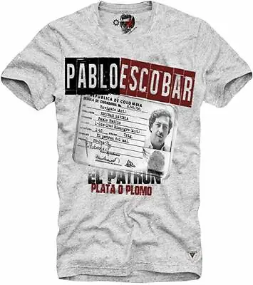 Buy E1syndicate T-shirt Pablo Escobar Mugshot Plata Narcos Gang Cocaine 2261 • 22.78£