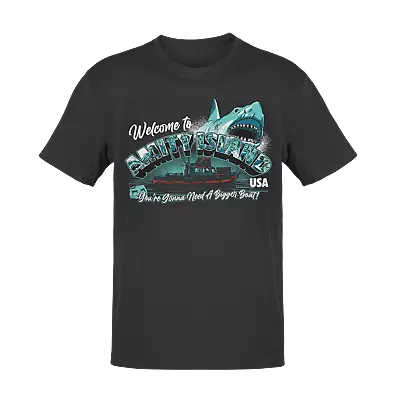 Buy Jaws Amity Island Fan Art Horror Film Movie Funny Parody T Shirt • 9.99£