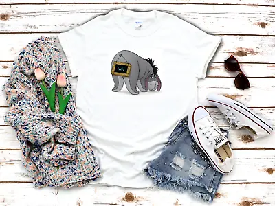Buy Donkey Eeyore Winnie The Pooh White Women's 3/4 Short Sleeve T-Shirt P109 • 9.92£