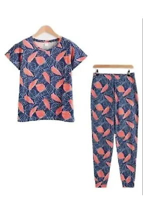 Buy Avon Glitter Leaf Pyjamas Pj’s - Cotton - Small 8-10 New With Tags • 6.99£