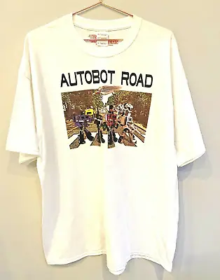 Buy Transformers T Shirt Mens 2XL White Robots Autobot Road FAULT 100% Cotton • 3.99£