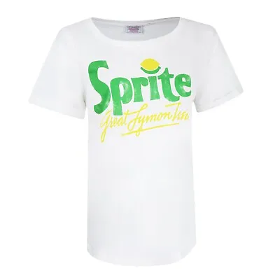Buy Official Sprite Ladies Retro Logo T-shirt White Sizes S-XL • 10.49£
