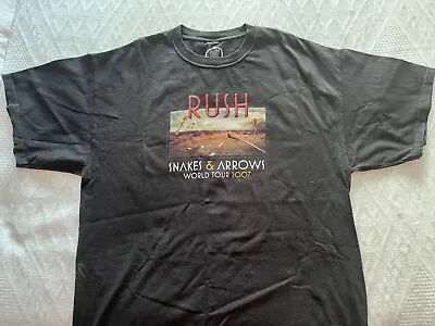 Buy Rush Snakes And Arrows World Tour 2007 XL Size T-shirt. Good Condition. • 27£