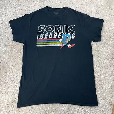 Buy Sonic Hedgehog Sega T Shirt Medium Mens Graphic Tee Gaming Movie Cartoon Retro • 16.99£