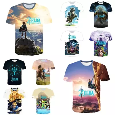 Buy Kids Adult 3D The Legend Of Zelda Casual Short Sleeve T-Shirt  Tee Top Xmas Gift • 6.99£