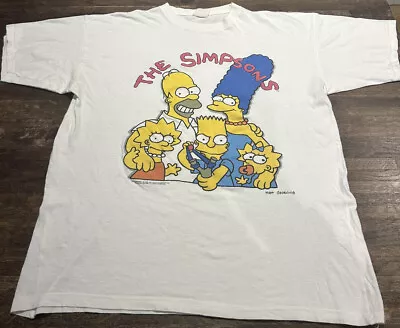 Buy Rare 1990 THE SIMPSONS Promotional Original White T-Shirt • 34.99£