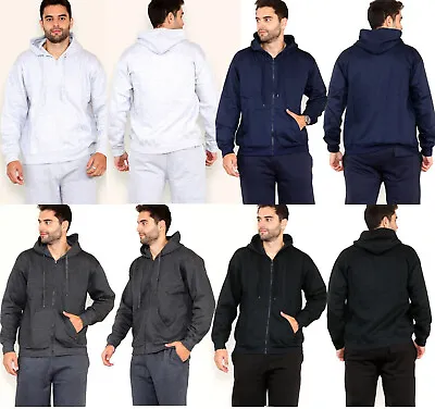 Buy Mens Hoodie Fleece Zip Up Sweatshirt Hooded Zipper Sports Jumper Top S-5XL • 7.99£