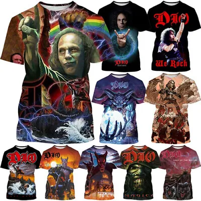 Buy Metal Rock Band Dio 3D Print Womens/mens Short Sleeve T-Shirt Casual Tops Tee • 10.79£