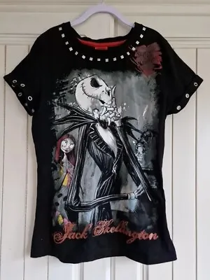 Buy Disney Nightmare Before Christmas Jack Skellington T Shirt Size 12 • 8£