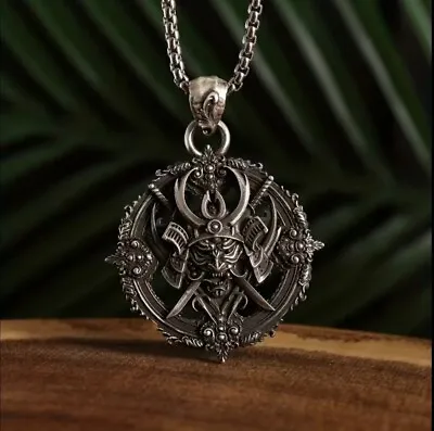 Buy Vintage Compass Samurai Necklace Devil Necklace Men's Locomotive Gothic Jewelry • 4.99£
