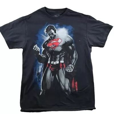 Buy Superman T Shirt Adult Medium M Black Graphic Short Sleeve Summer Cotton • 8.39£