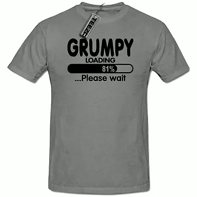 Buy Grumpy Loading T Shirt, Men's Funny Novelty T Shirt, Grumpy T Shirt, Dad Gift • 9.50£