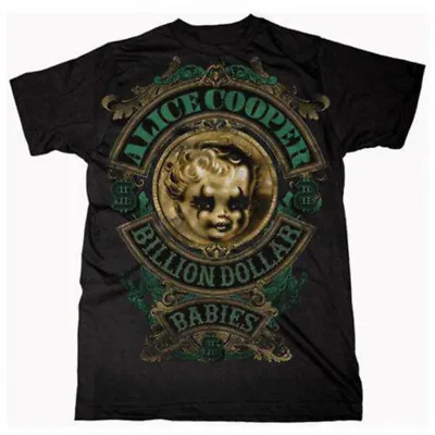 Buy Alice Cooper Billion Dollar Baby Crest T-Shirt OFFICIAL • 16.59£