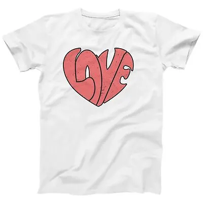 Buy Retro Love Red Heart Men's Ladies Kids T-shirt Valentine's Day Gift T-shirt • 12.99£