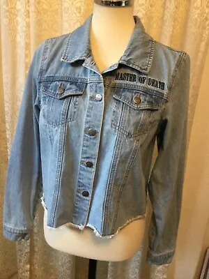 Buy Harry Potter, Hot Topic’s Women's M, Master Of Death Denim Cropped Jean Jacket • 28.34£