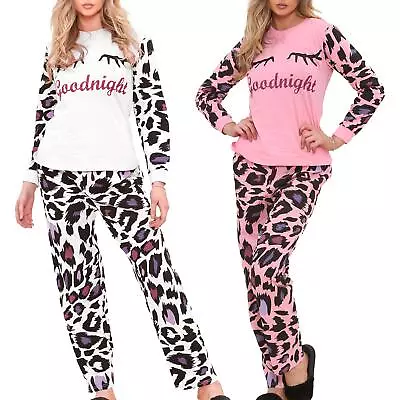 Buy Cute Ladies Soft Cotton PJS Long Sleeve Top And Bottoms For Women Lounge Set • 14.99£