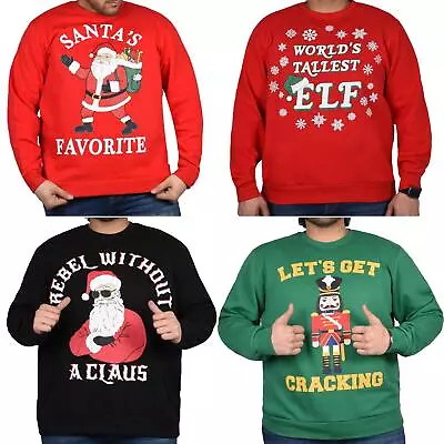 Buy Mens Christmas Jumper Xmas Gift New Pullover Unisex Santa Snowman Sweatshirt Top • 10.99£