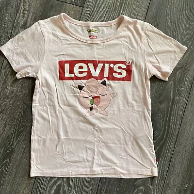 Buy Levi’s X Pokemon Jigglypuff T-shirt, Size 8-10 Years,pink, Worn Once, Christmas • 14.99£