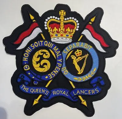 Buy 16/5 Queens Royal Lancers Embroidered Large Back Patch • 35£
