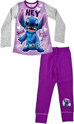 Buy Girls Lilo And Stitch Pyjamas Disney Nightwear Pjs Ages 4-10 Years • 8.99£