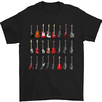 Buy A Collection Of Guitars Guitarist Electric Mens T-Shirt 100% Cotton • 10.49£
