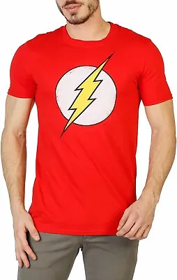 Buy DC Comics Men's T-Shirt Size Large Red Flash Logo 100% Cotton • 9.99£