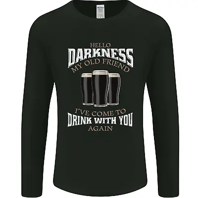 Buy Hello Darkness My Old Friend Funny Guiness Mens Long Sleeve T-Shirt • 11.99£