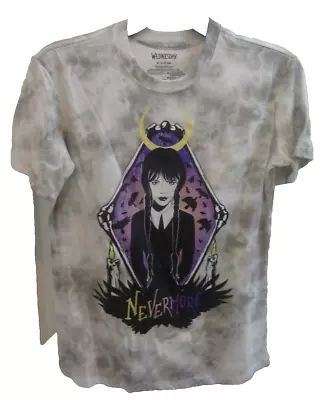 Buy Wednesday Addams Nevermore SS T Shirt Small 3-5 Grey White • 7.70£