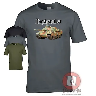 Buy Jagdpanther Tank Destroyer WW2 German Military Armour T-shirt World Of War Tanks • 14.99£