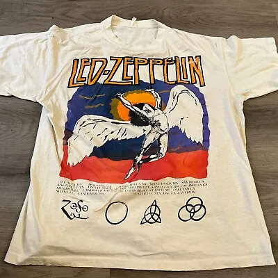 Buy 1995 LED ZEPPELIN Robert Plant/Jimmy Page No Quarter Zoso Tour T Shirt X-Large • 142.24£